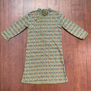 Chou-Chou Chic Girl’s Green Bunny Qipao, Size 7 (Size 140)
